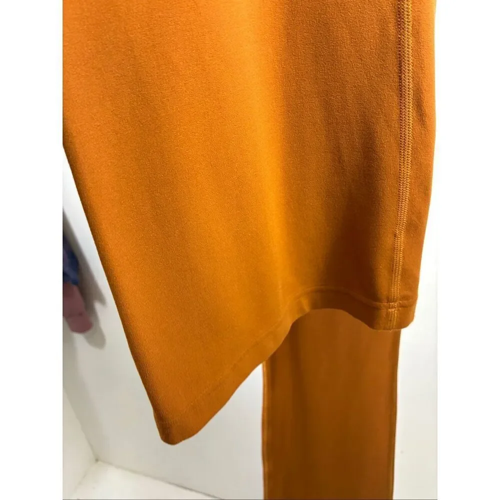 Lululemon Groove Super High Rise Flared Pant Nulu in Butternut Brown Size 2